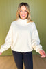 SSYS Wesley Mock Neck Pullover In Ivory