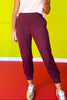 SSYS Flat Front Air Joggers In Maroon *FINAL SALE*