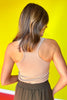 SSYS Signature Fleeced Lined Racerback Tank In Taupe *FINAL SALE*