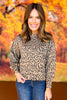 SSYS Sloan Bubble Sleeve Sweatshirt In Tan Animal