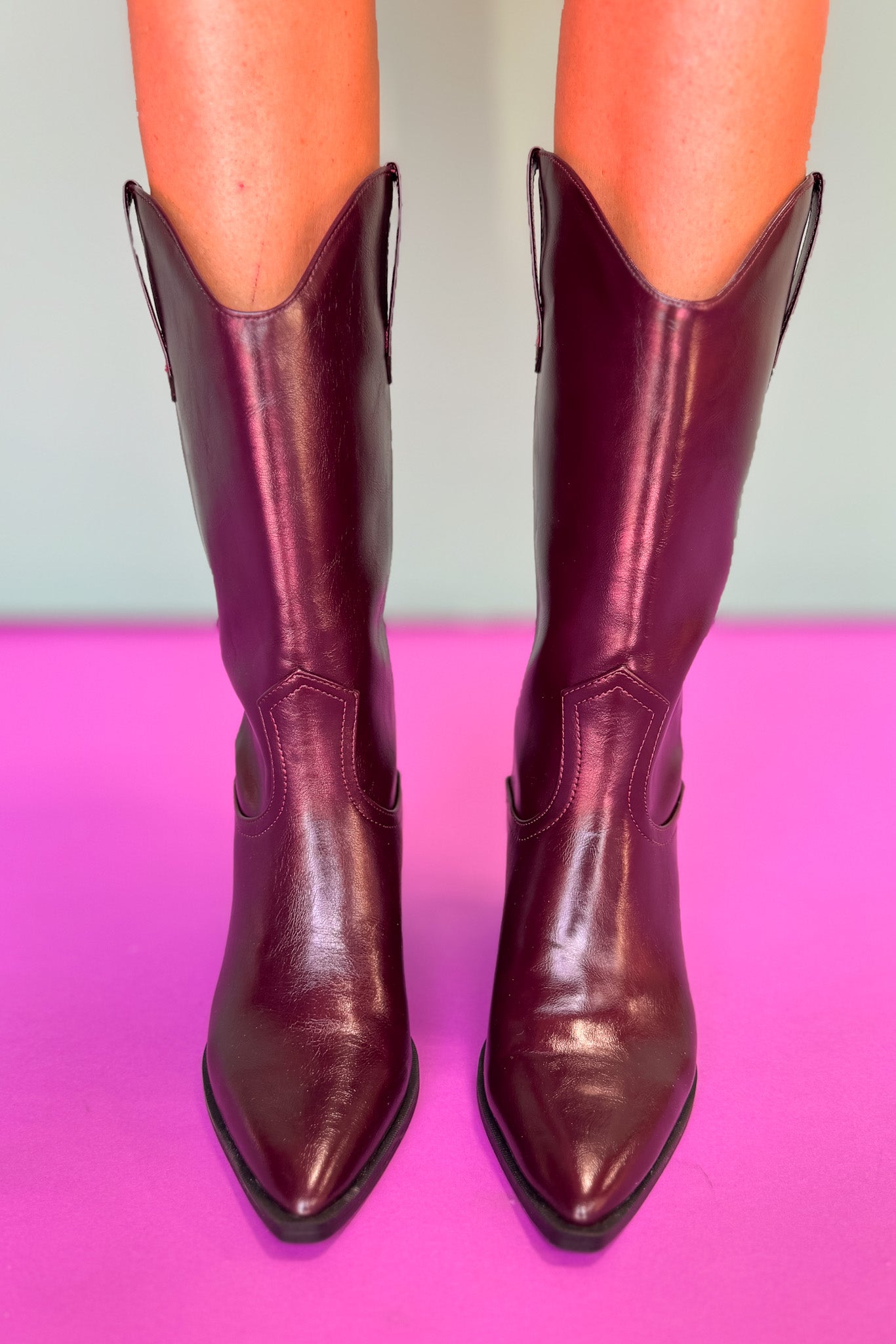 Maroon Cowboy Western Boots