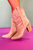 Beige Suede Western Boots