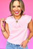 SSYS Sleeveless Solid Pippa Top In Light Pink *FINAL SALE*