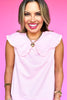 SSYS Sleeveless Solid Pippa Top In Light Pink *FINAL SALE*