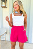 SSYS Jules Trouser Shorts In Red, work to weekend, ssys design, ssys by mallory fitzsimmons