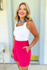 SSYS Jules Trouser Shorts In Red, work to weekend, ssys design, ssys by mallory fitzsimmons