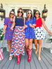 SSYS Daisy One Tier Maxi Skirt In Red Bunting