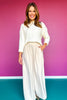 SSYS Giselle Cable Knit Mock Neck Sweater In Ivory