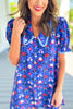 SSYS Gemma Peter Pan Collared Dress In Royal Light Blue Scallop Floral, ssys exclusive, ssys print, easy to wear, must have dress, ssys by mallory fitzsimmons