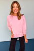 pink  Washed Ribbed Knit Accent Sweatshirt, must have sweat shirt, perfect fall top, must have fall top, elevated basic top, elevated everyday wear top, easy to wear top, cozy fall top, comfy fall top, SSYS by mallory fitsimmons 