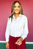 SSYS Juliette White Poplin Long Sleeve Button Down Top