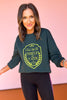 SSYS Shield Scripture Sweatshirt In Hunter Green *FINAL SALE*