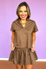 SSYS Elliot Laser Cut Top In Chocolate *FINAL SALE*