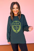 SSYS Shield Scripture Sweatshirt In Hunter Green *FINAL SALE*