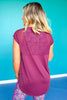 SSYS Short Sleeve Mesh Active Top In Maroon