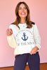 SSYS Anchor Scripture Sweatshirt In Ivory *FINAL SALE*