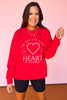 SSYS Heart Scripture Sweatshirt In Red *FINAL SALE*