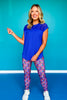 SSYS Short Sleeve Mesh Active Top In Royal