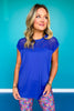 SSYS Short Sleeve Mesh Active Top In Royal