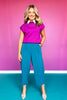 SSYS Amy Mock Neck Sleeveless Sweater In Magenta
