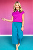 SSYS Jules Barrel Crop Trousers In Teal