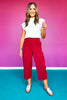 SSYS Jules Barrel Crop Trousers In Maroon