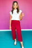 SSYS Jules Barrel Crop Trousers In Maroon