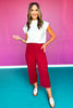 SSYS Jules Barrel Crop Trousers In Maroon