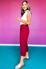 SSYS Jules Barrel Crop Trousers In Maroon