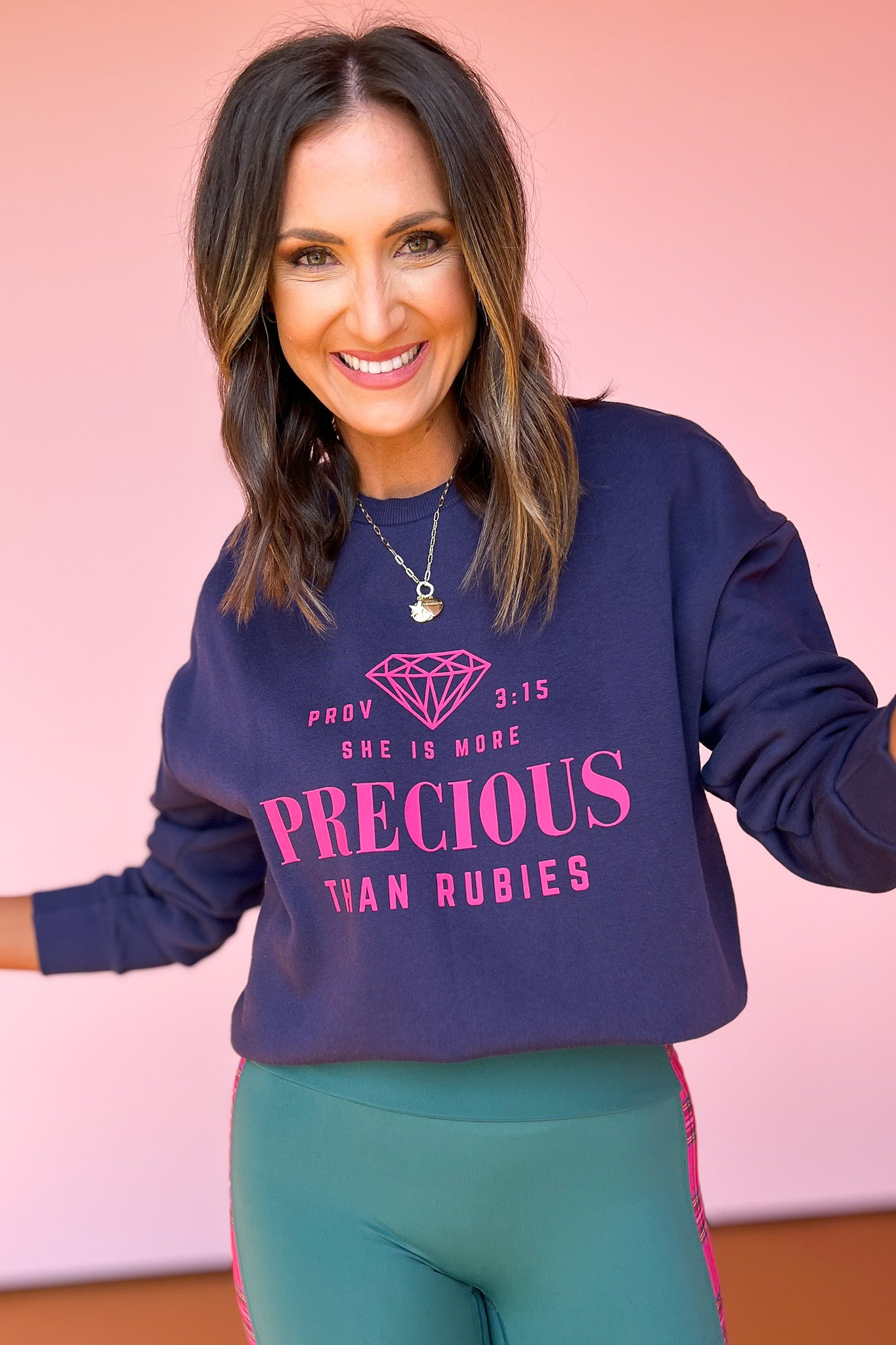 SSYS Rubies Scripture Sweatshirt In Navy *FINAL SALE*