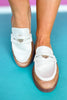 Tan Contrast Slingback Loafers