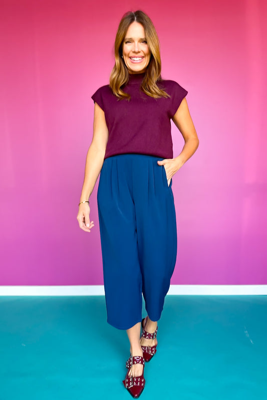 SSYS Jules Barrel Crop Trousers In Navy