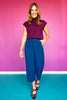 SSYS Amy Mock Neck Sleeveless Sweater In Dark Maroon