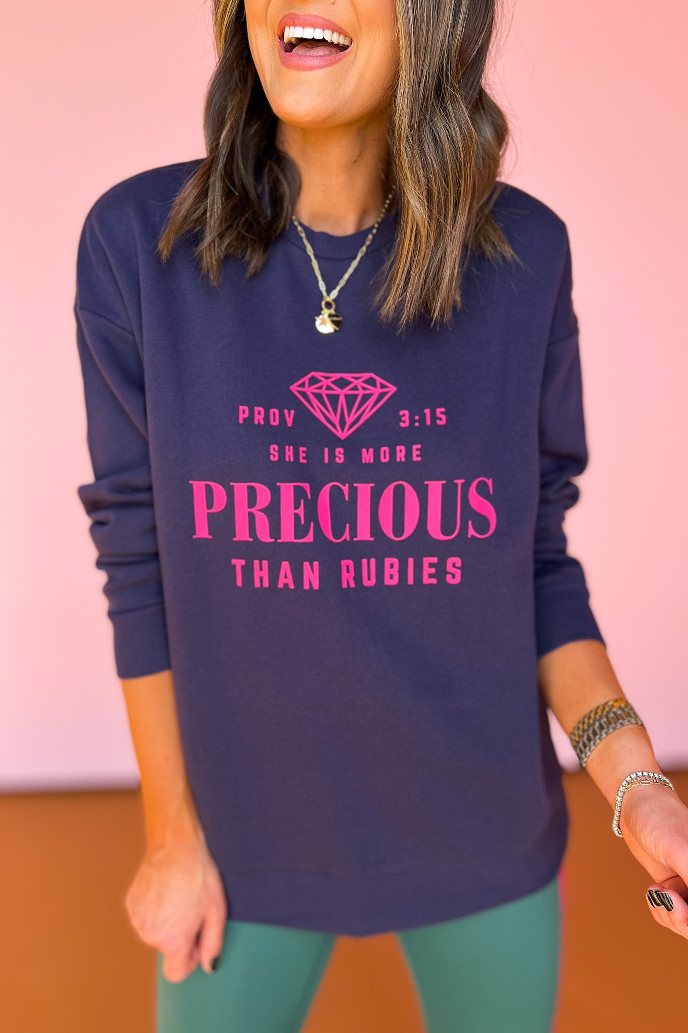 SSYS Rubies Scripture Sweatshirt In Navy