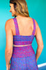 SSYS Navy Maroon Mix Confetti Thick Strap Compression Sports Bra *FINAL SALE*