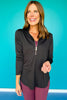 SSYS Honeycomb 1/2 Zip Long Sleeve Active Top In Black