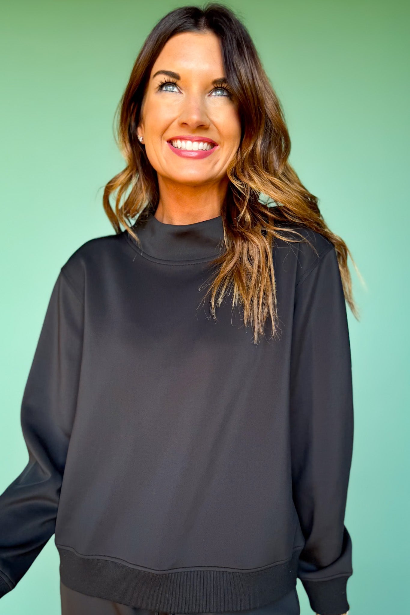 SSYS Scuba Cowl Neck Sweatshirt In Black