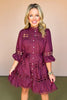 Maroon Lace Trim Detail Pearl Button Up Self Tie Waist Dressmust have dress, must have style, fall style, fall fashion, elevated style, elevated style, mom style, shop style your senses by mallory fitzsimmons, ssys by mallory fitzsimmons