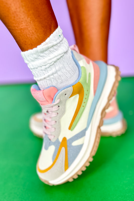 Blue Multi Tone Runner Sneakers