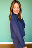 SSYS Scuba Cowl Neck Sweatshirt In Navy