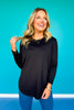 SSYS Open Back Long Sleeve Active Air Top In Black