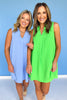 SSYS Maggie Sleeveless Collared Crepe Dress In Cornflower Blue