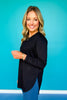 SSYS Open Back Long Sleeve Active Air Top In Black