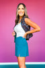 SSYS Jules Slit Skort In Teal