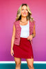 SSYS Jules Slit Skort In Maroon