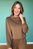 SSYS Scuba Cowl Neck Sweatshirt In Brown