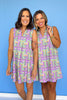 SSYS Elise Collared Sleeveless Dress In Purple Loopy