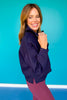 SSYS Ainsley Cropped Air Pullover In Navy