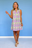 SSYS Elise Collared Sleeveless Dress In Purple Loopy