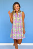 SSYS Elise Collared Sleeveless Dress In Purple Loopy